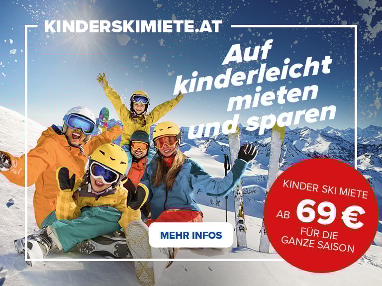 Auf kinderleicht mieten und sparen  Kinderskimiete ab 69€ für die ganze Saison unter kinderskimiete.de   Mehr Infos