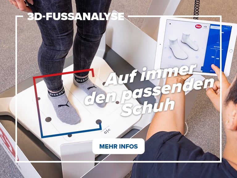 3D-Fussanalyse - Auf immer den passenden Schuh - Mehr Infos